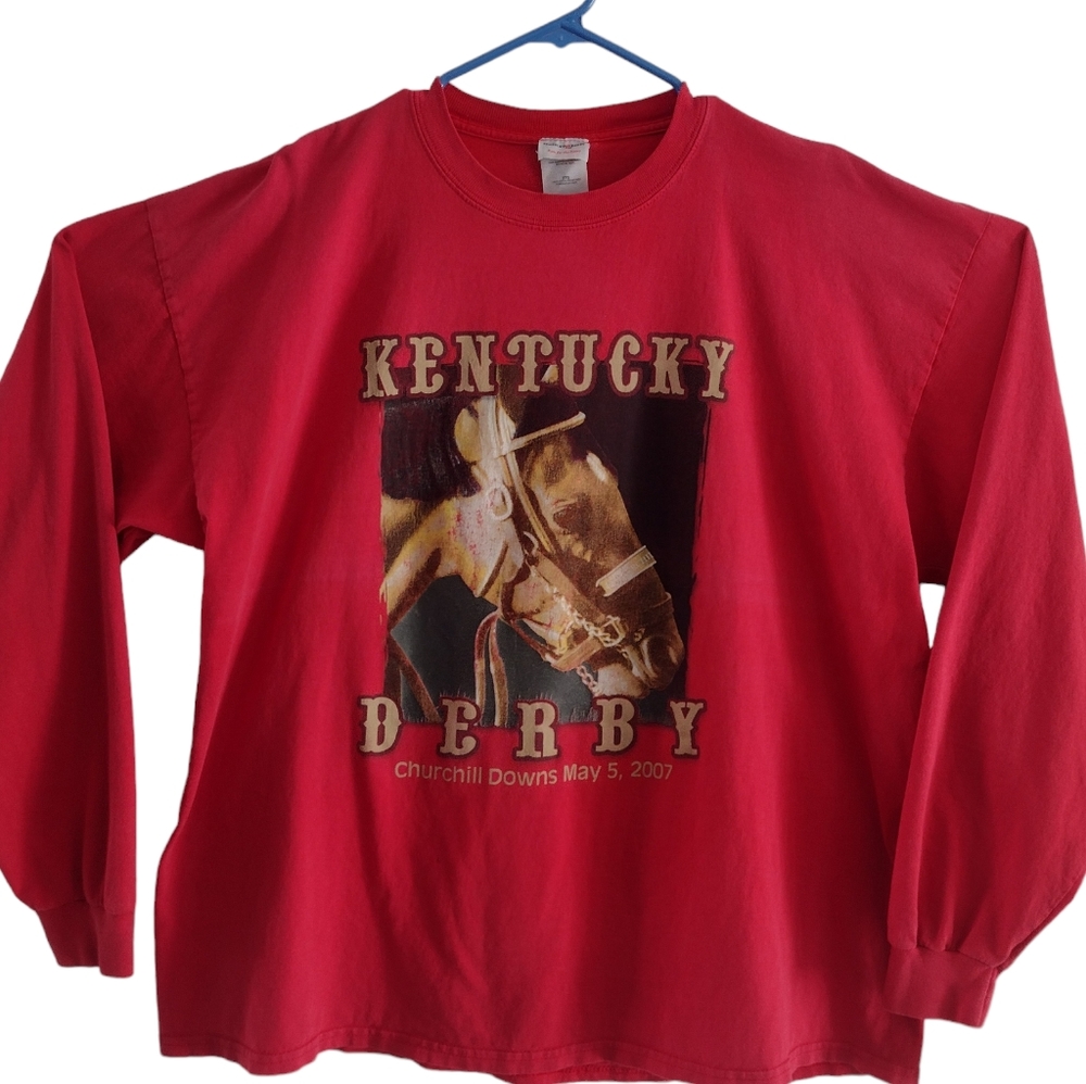 2007 Kentucky Derby Churchill Downs long sleeve T Shirt. Street Sense wi…